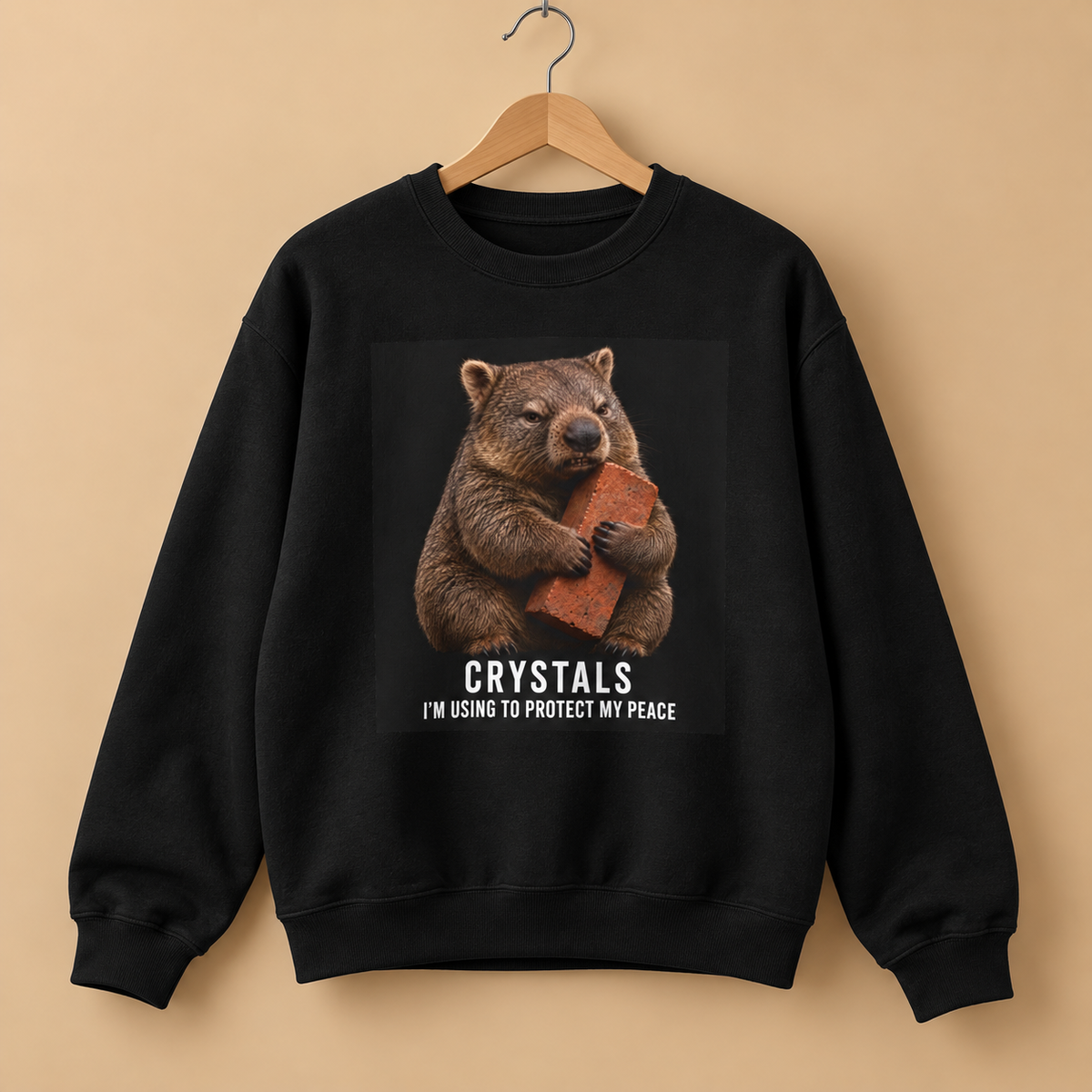 Crystals Bear I’m Using to Protect My Peace Sweatshirt